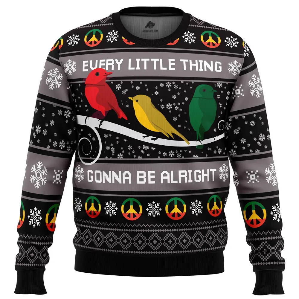 Three little birds bob marley ugly christmas sweater